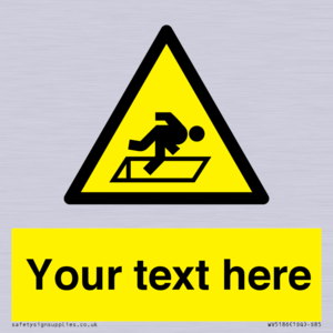 Custom Warning Hatch Sign